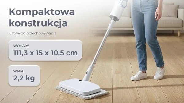 Ατμοκαθαριστής ExtraLink R-357, 1500W, Σφουγγαρίστρα Ατμού, Λευκό
