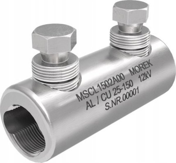 MOREK σύνδεσμος κοχλιωτός MSCL150 Al/Cu 25-150mm² 12kV 2xκοχλίας θραύσης MSCL1502A00