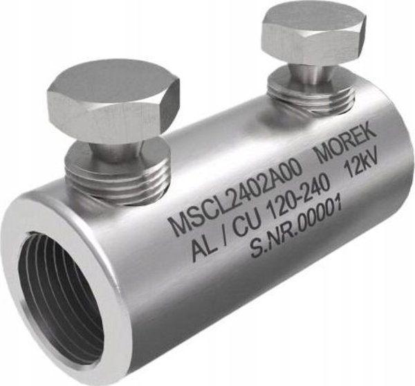 MOREK Βιδωτή σύνδεση MSCL240 Al/Cu 120-240mm² 12kV με 2 βίδες και αλουμινένιο σπαστό στοιχείο MSCL2402A00