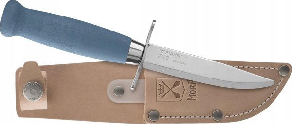 Παιδικό Μαχαίρι Morakniv Scout 39 Safe, με Δερμάτινη Θήκη, Διπλή Προστασία Δακτύλων, Χρώμα Μπορντό