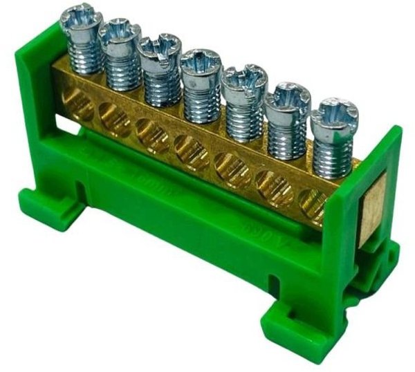 MOREK Listwa zaciskowa uziemiająca PE7 zielony 7x16mm MAD0007G33