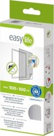 Κουνουπιέρα Παραθύρου Easy Life Mako 100x100cm Λευκή Πολυεστερική με Ταινία Velcro
