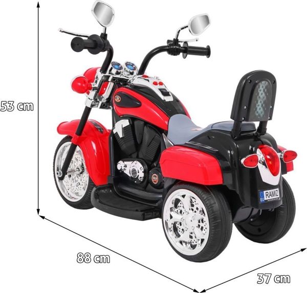 Motorek Chopper NightBike Czerwony