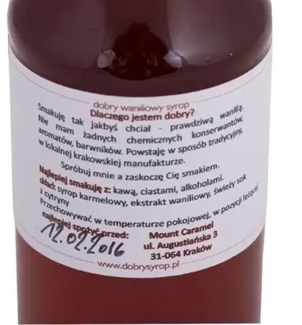 Mount Caramel Mount Caramel Dobry Syrop - Wanilia 200 ml