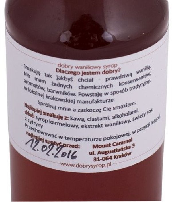 Mount Caramel Mount Caramel Dobry Syrop - Wanilia 200 ml