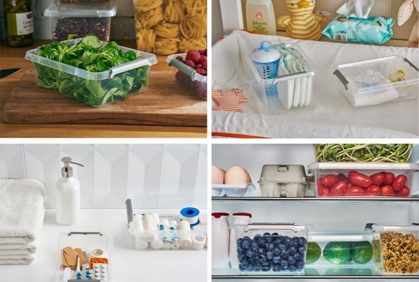 Moxom Αντιβακτηριδιακό Δοχείο Οργάνωσης 2L, BPA-Free, Ασφαλές για Τρόφιμα, PP5