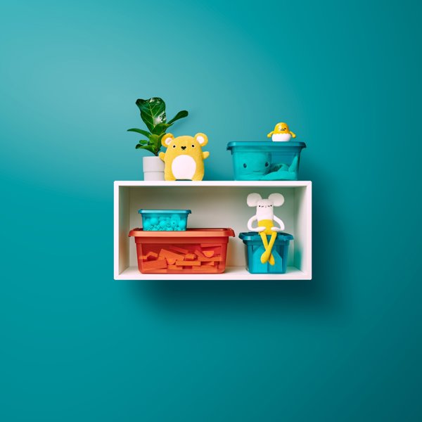 Δοχείο αποθήκευσης Moxom MOXOM BaseStore Color, 4,5l, ωκεανός, διαφανές μπλε
