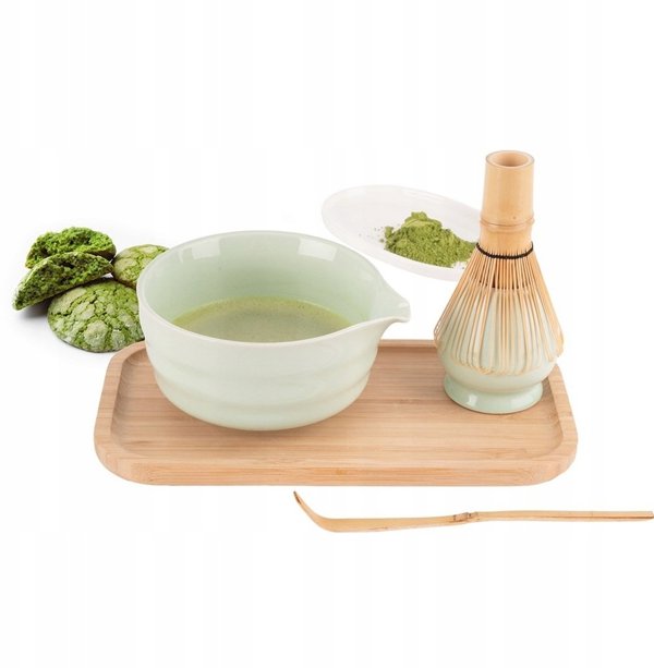 Moya Matcha Σετ Προετοιμασίας Matcha 4 Τεμαχίων με Μπολ και Μπαμπού Μίξερ