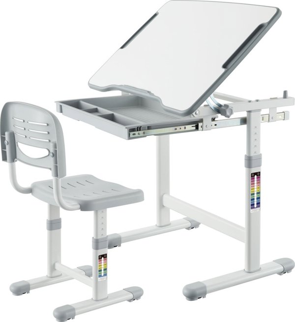 Mozos DC-SET Εργονομικό Σετ Παιδικού Γραφείου και Καρέκλας με Ρυθμιζόμενο Ύψος και Κλίση, 664x474 mm