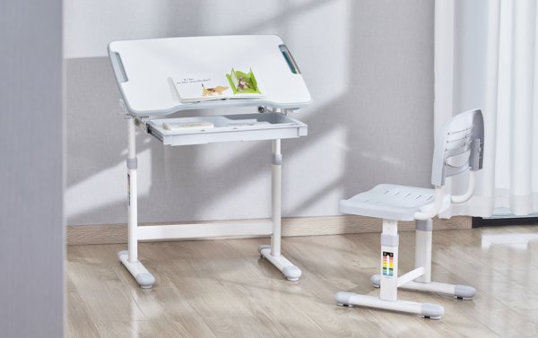 Mozos DC-SET Εργονομικό Σετ Παιδικού Γραφείου και Καρέκλας με Ρυθμιζόμενο Ύψος και Κλίση, 664x474 mm