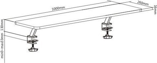 Mozos Βάση Clamp Dual Riser - μαύρη
