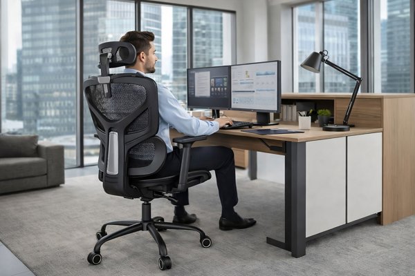 MOZOS ERGO-V FOTEL ERGONOMICZNY BIUROWY OBROTOWY