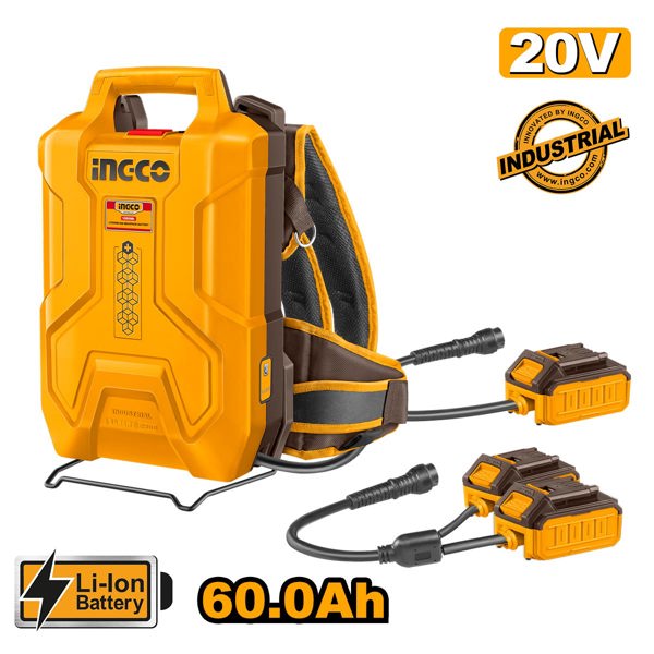 INGCO Μπαταρία Πλάτης 20V/20V+20V 60.0Ah/30.0Ah Li-Ion για Εργαλεία Μπαταρίας