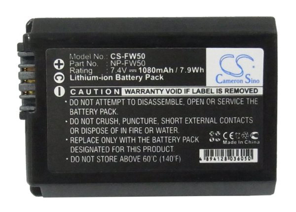 Μπαταρία Cameron Sino Μπαταρία τύπου NP-FW50 / NP-FW50 για Sony / CS-FW50