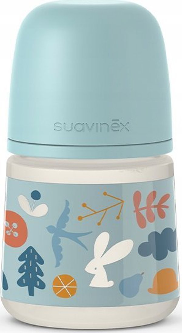 Suavinex Μπιμπερό 150ml SX Pro Φυσιολογική Θηλή Αργής Ροής, Μπλε, Σχέδιο Δάσος