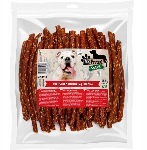 Mr Bandit Mr. Pretzel Ραβδάκια από Βοδινό Κρέας και Ρύζι 500 g