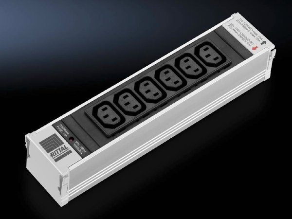 m_Rittal RITTAL DK PSM Plus socket module C13 6-way black non-switchable with thermal overcurrent protection - 7856070