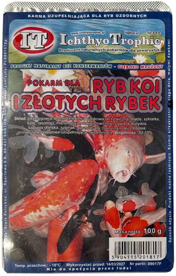 Κατεψυγμένη Τροφή για Χρυσόψαρα IRYB KOI 100g