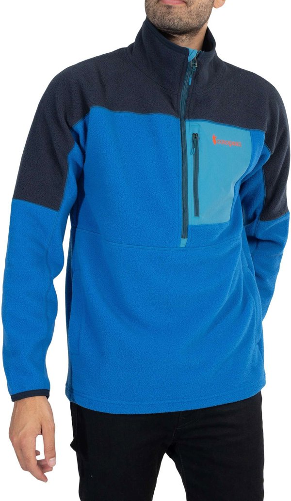M'S Abrazo Fleece Half-Zip Jacket, Carbon and Atlantic, L