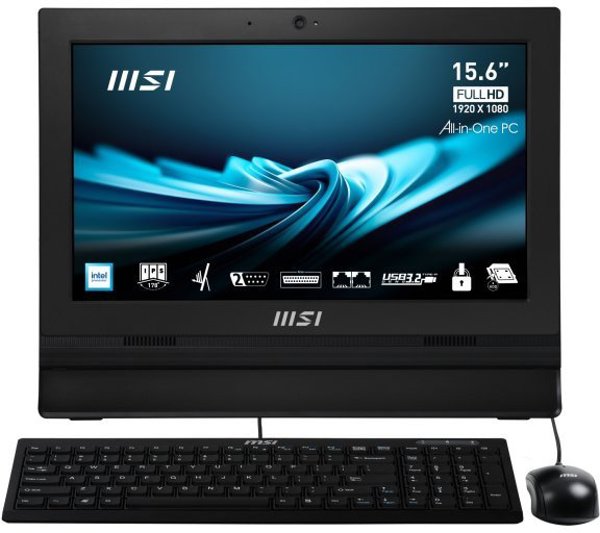 MSI AIO PRO AP162T ADL-04SCZ, Intel N100,15,6" FHD touch,4GB,128GB M.2 SSD,W11 Pro,Black