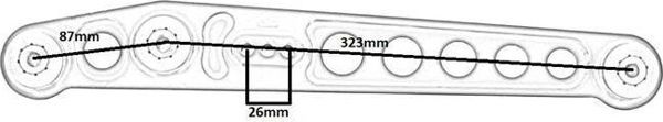 MTuning Ψαλίδια Πίσω Κάτω για Honda Civic 96-00, Σετ Αλουμινίου, Gold, με Πολυουρεθάνη