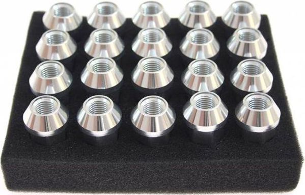 MTuning_F Nakretki JBR 50mm M12 x1.25 SILVER