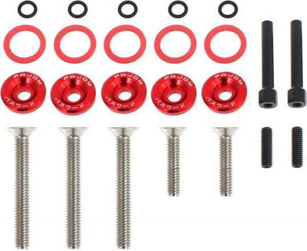 MTuning_F Srubki Pokrywy Zaworow Honda Civic D-Seria JDM Red