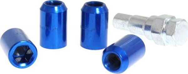 MTuning Παξιμάδια Τροχού M12x1.25 L:32mm, Σφυρηλατημένα Ατσάλινα, Μπλε, Σετ για Ζάντες Αλουμινίου & Ατσάλινες