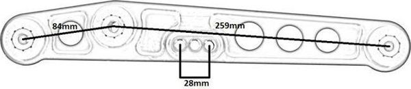 MTuning Wahacze tylne Dolne Honda Civic 88-95 black LCA