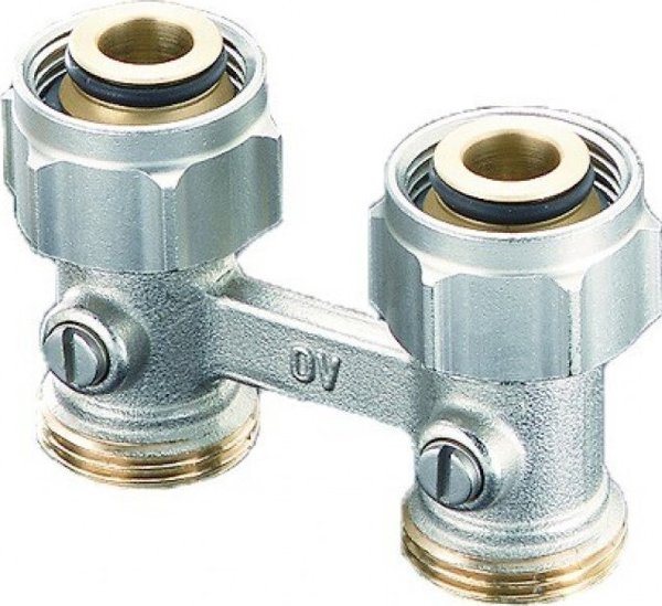 Oventrop Multiflex F Διπλή Ευθεία Σύνδεση Καλοριφέρ για Θερμαντικά Σώματα (DWZ)