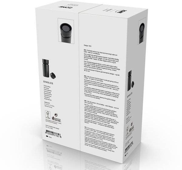 Zone Denmark Θερμός Singles 400ml - Μαύρο - MultiBrackets
