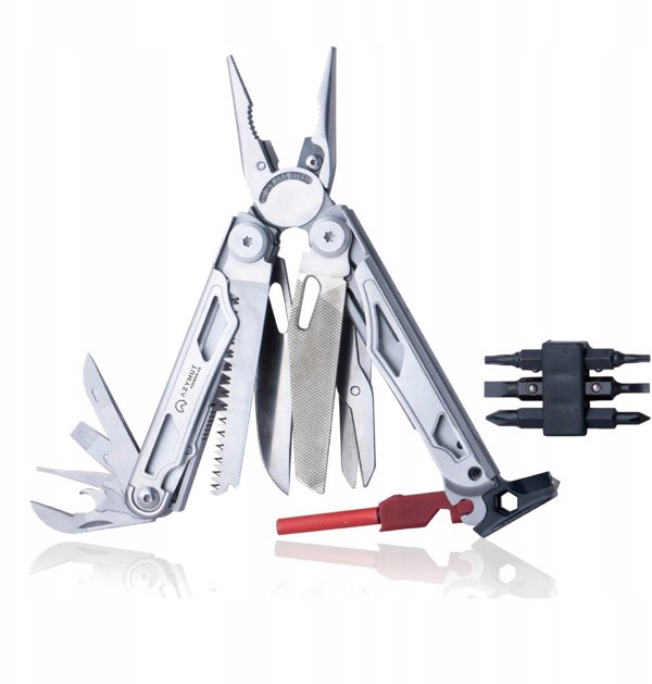 Multitool AZYMUT Giewon FS - Fire Starter - 19 εργαλεία - πυρίτιδα + σφυρίχτρα + θήκη μέσης (H2038A)