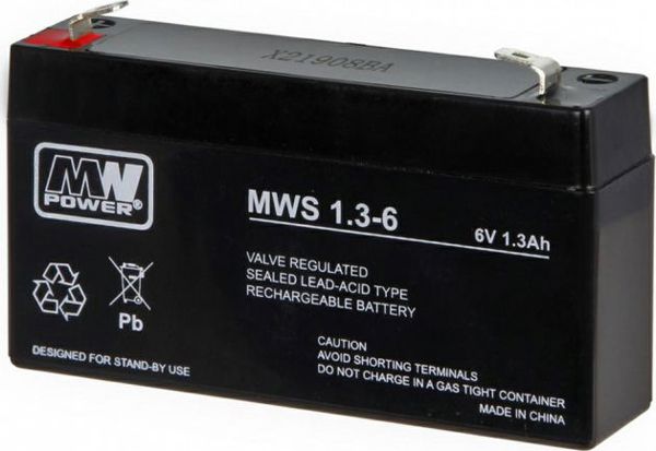 MW Power Pb 6V 1.3Ah μπαταρία χωρίς συντήρηση