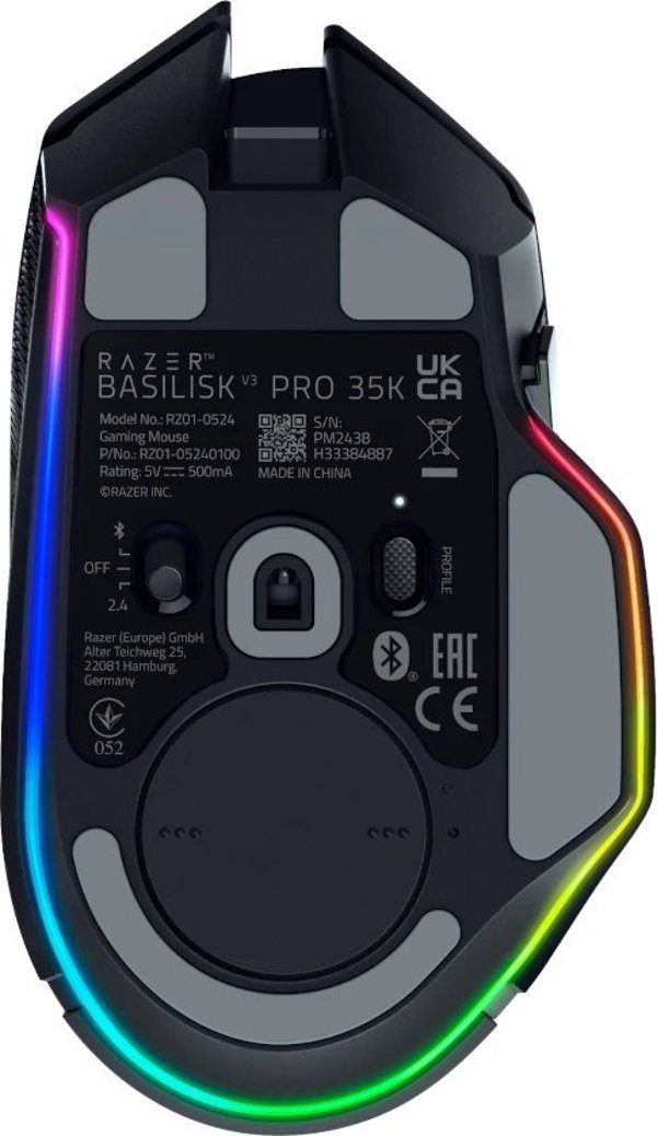 Razer Basilisk V3 Pro 35K Gaming Ποντίκι, Οπτικός Αισθητήρας, Για Δεξιόχειρες (RZ01-05240100-R3G1)