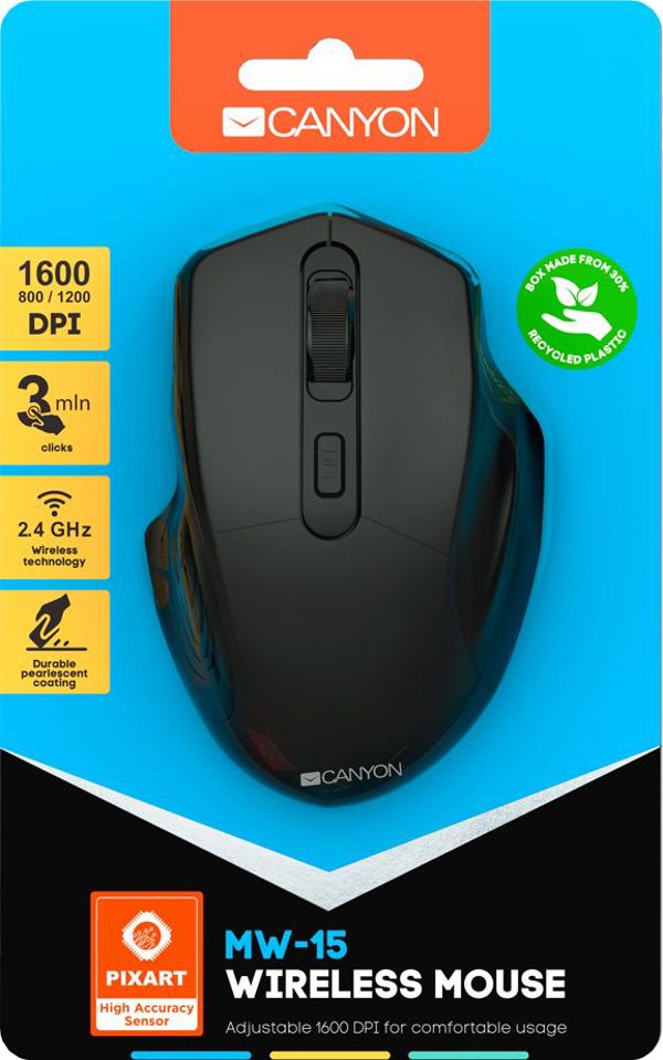 Mysz Canyon MW-15 czarna (CNE-CMSW15B)