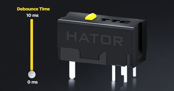 Hator Quasar 3 Ultima 8K Wireless Gaming Ποντίκι, 30000 DPI, RF Wireless, Bluetooth & USB Type-C, Μαύρο