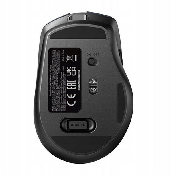 Mysz bezprzewodowa UGREEN MU006S Bluetooth 5.4 + 2.4 GHz USB-C (czarna)
