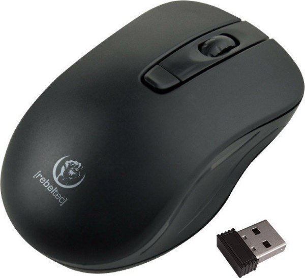 Rebeltec Star Ασύρματο Ποντίκι 2.4GHz, Οπτικός Αισθητήρας 1600 DPI, 4 Κουμπιά, Nano USB Δέκτης
