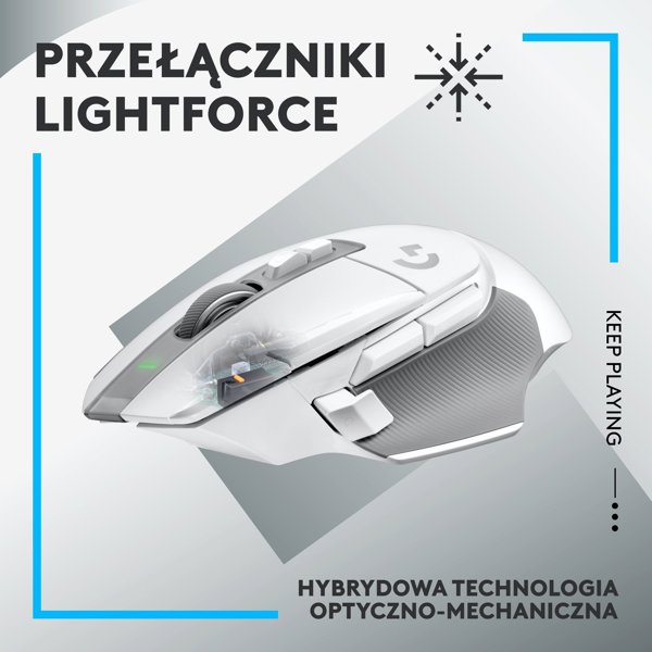 Logitech G502 X Lightspeed Ασύρματο Gaming Ποντίκι, Οπτικο-μηχανικοί Διακόπτες, Μαύρο