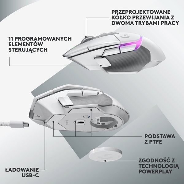 Logitech G502 X Plus Gaming Mouse - Ασύρματο Ποντίκι με Φωτισμό LIGHTSYNC RGB & Διακόπτες LIGHTFORCE (910-006171)