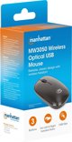 Manhattan MW3050 Ενσύρματο Οπτικό Ποντίκι, Αμφιδέξιο, 1200 DPI, Μαύρο