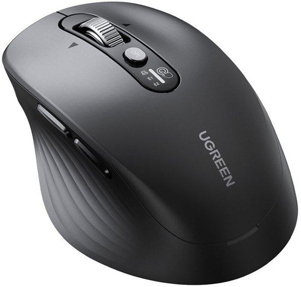 Mysz bezprzewodowa UGREEN M752 Bluetooth 5.4 + 2.4 GHz 2xAA (czarna)