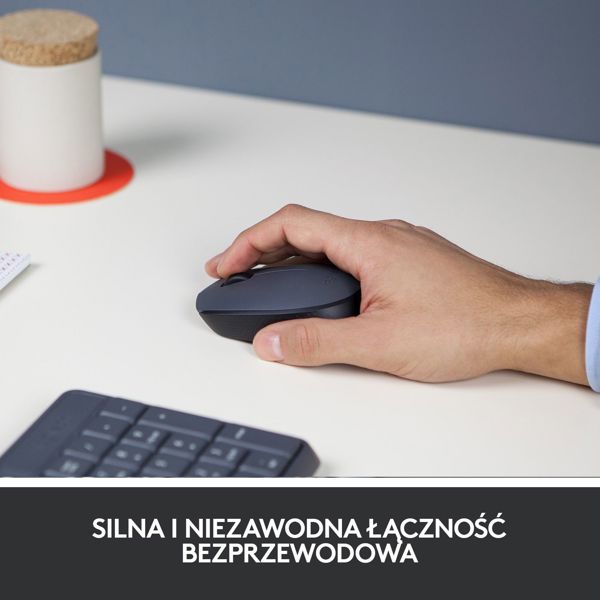 Logitech M170 Ασύρματο Ποντίκι 2.4GHz, Εμβέλεια 10m, Μαύρο-Γκρι (910-004642)