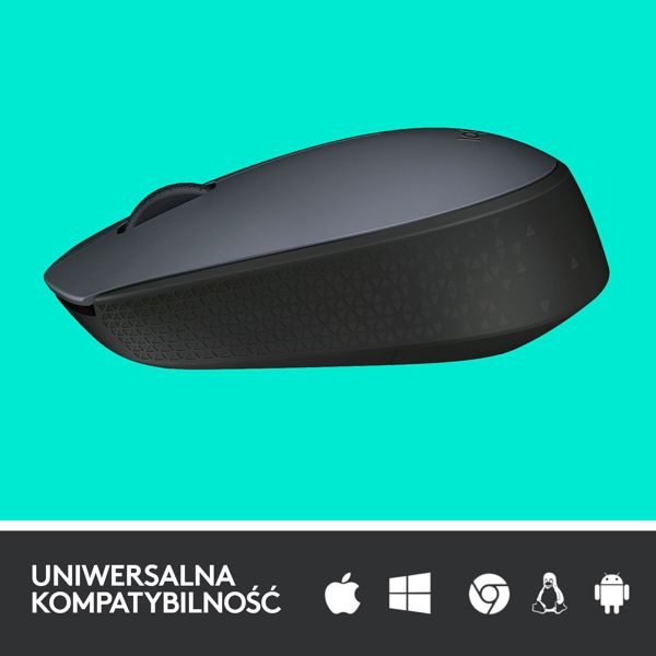 Logitech M170 Ασύρματο Ποντίκι 2.4GHz, Εμβέλεια 10m, Μαύρο-Γκρι (910-004642)