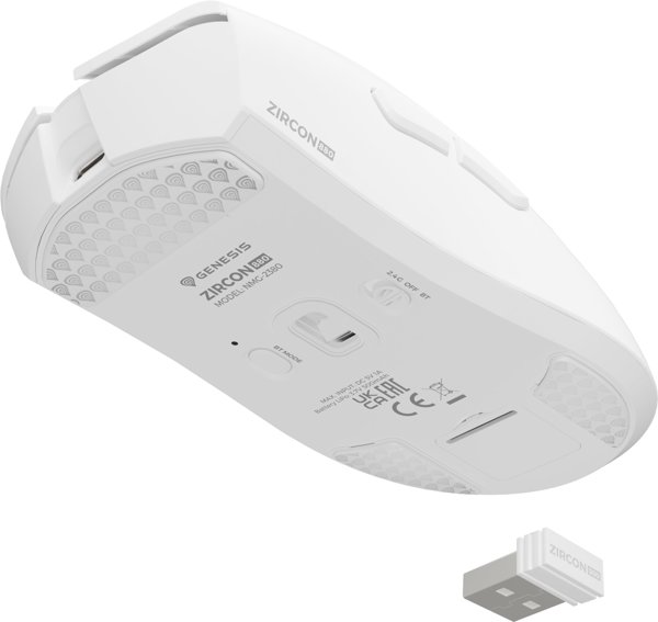 Genesis Zircon 880 Ασύρματο Gaming Ποντίκι 12000DPI, Λευκό