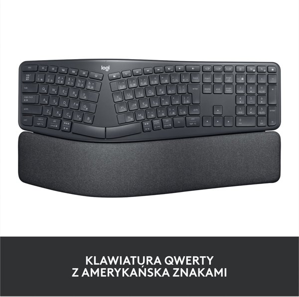 Logitech Lift Graphite Ποντίκι & Ergo K860 Ασύρματο Πληκτρολόγιο - Σετ Εργονομίας