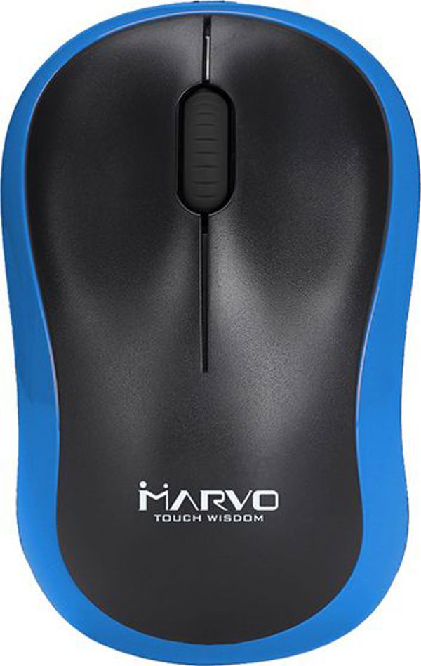 Marvo DWM100BL Ασύρματο Ποντίκι 2.4GHz, 1000 DPI, 3 Κουμπιά, Μαύρο-Μπλε