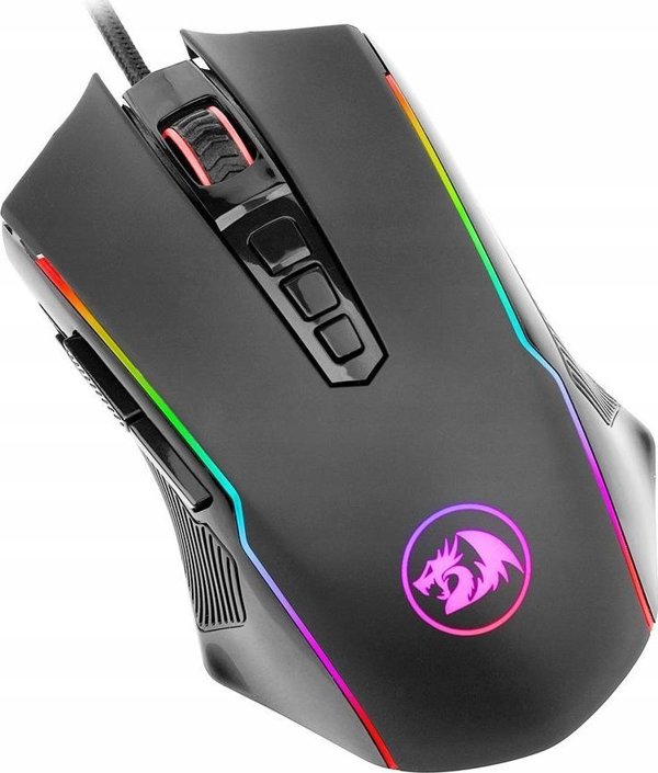 Redragon M910 Ranger Gaming Ποντίκι, RGB Φωτισμός, Αισθητήρας PixArt PMW3104, Εργονομικός Σχεδιασμός, Μαύρο