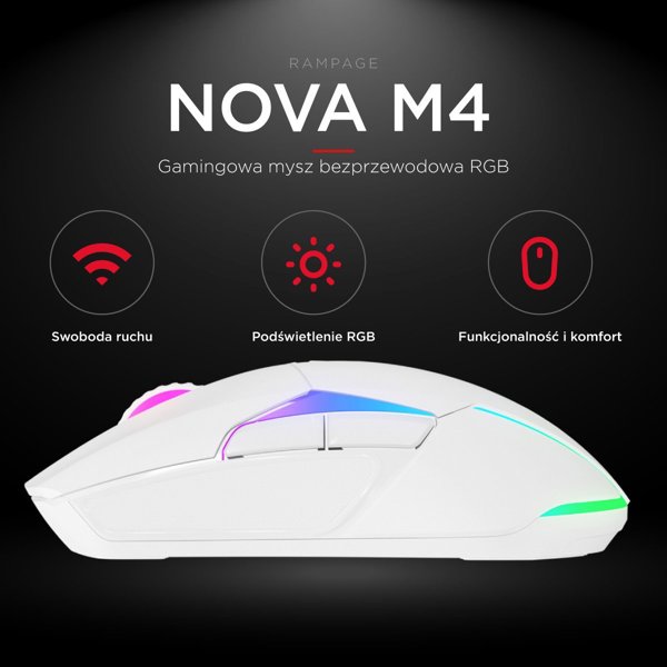 Mysz Rampage Nova M4  (NOVA M4-WHITE)