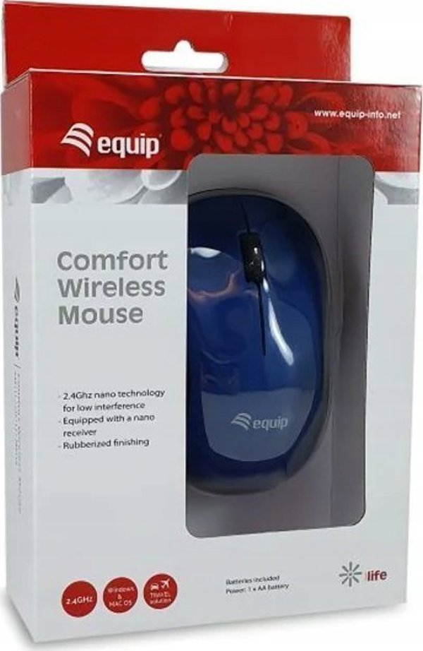 Ασύρματο ποντίκι Equip Optische Maus USB Comfort R+L μπλε